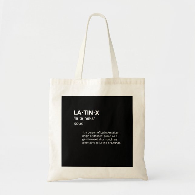 Bolsa Tote LATINX Latino Latina Sexo Dica (Frente)