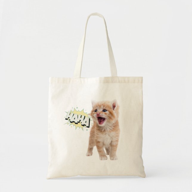 Bolsa Tote Laughing Kitten (Frente)