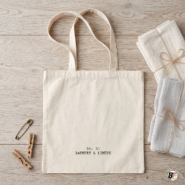 Bolsa Tote Laundry & Linens Minimalist Typography Cream