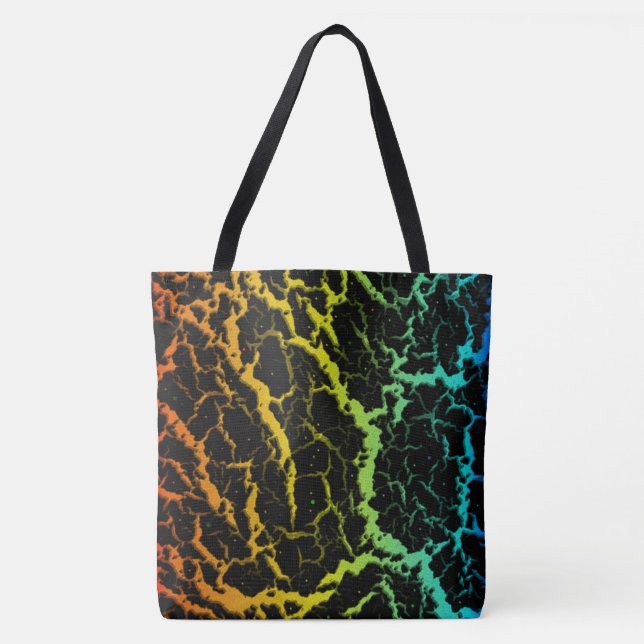 Bolsa Tote Lava de espaço rachada - Calor ROYCB (Frente)