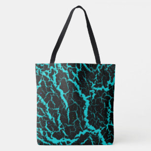 Bolsa Tote Lava do Espaço Cracking - Ciano