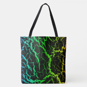 Bolsa Tote Lava Espacial Rachada - Arco-íris BCGYR