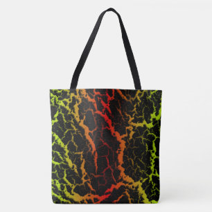 Bolsa Tote Lava Espacial Rachada - Lima/Vermelho