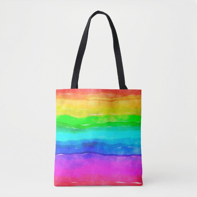 Bolsa Tote Lavagem de tintas aquáticas com aquarela (Frente)
