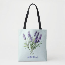 Bolsa Tote Lavanda Botânica Reutilizável
