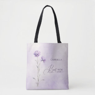 Bolsa Tote Lavanda de Aquarela Prado de Flor Selvagem Melhor