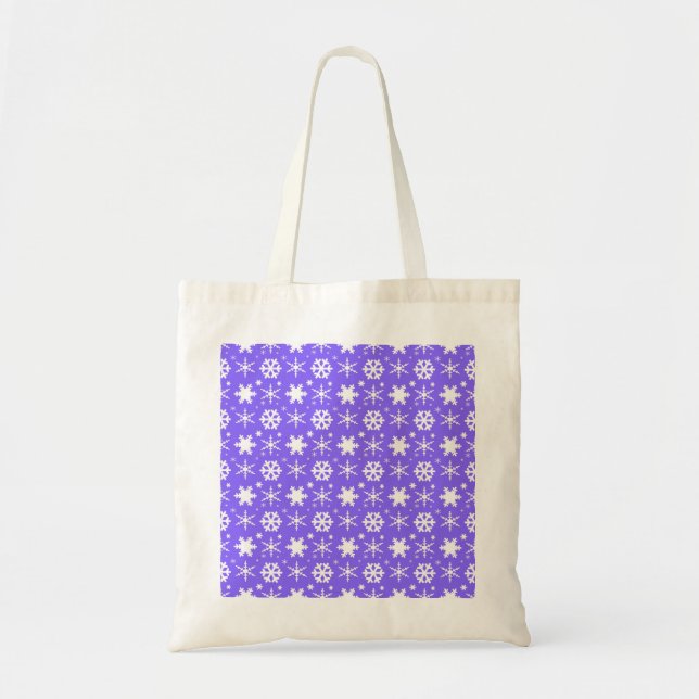 Bolsa Tote Lavanda de flocos de neve (Frente)
