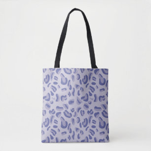 Bolsa Tote Lavanda de padrão-leopardo roxo
