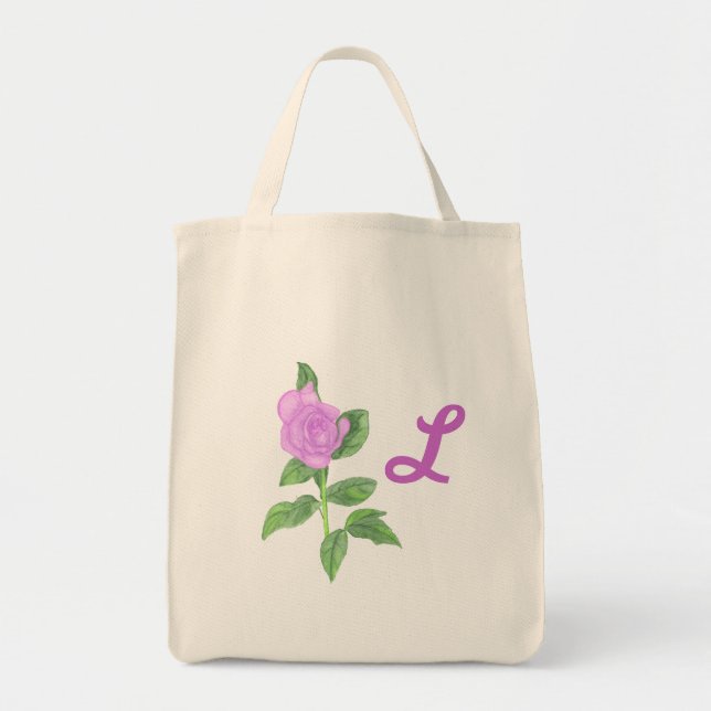 Bolsa Tote Lavanda de pintura por Rosa de, Sacos de Tota Mono (Frente)