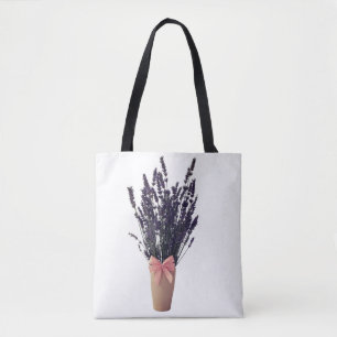 Bolsa Tote Lavanda em um vaso com Arco - Bandeja Botânica