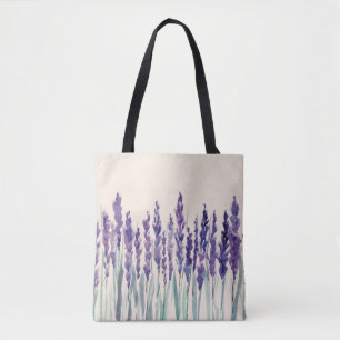 Bolsa Tote Lavanda francesa: Ilustração de Aquarela