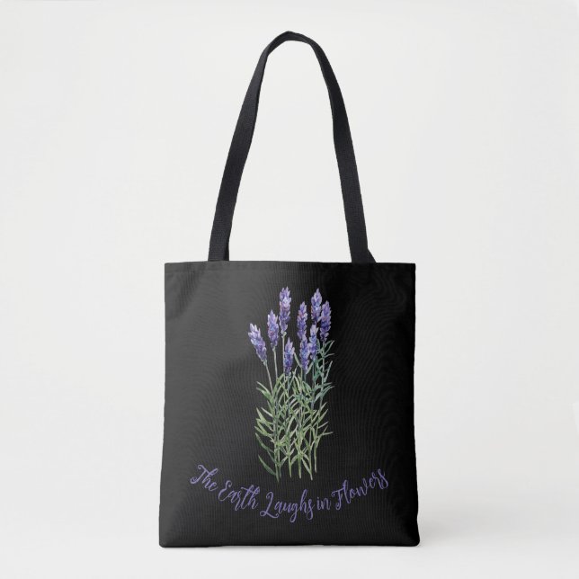 Bolsa Tote Lavanda, jardinagem (Frente)