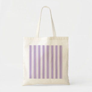 Bolsa Tote Lavanda, púrpura e tiras de doces brancos