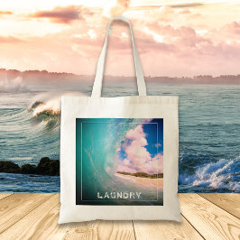 Bolsa Tote Lavanderia de Ondas Oceânicas Enorme
