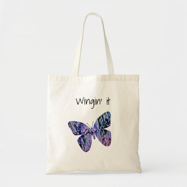 Bolsa Tote Lavendar Butterfly Wingin it (Frente)