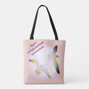 Bolsa Tote Lavishly On Rainbow Birds Sun Sky