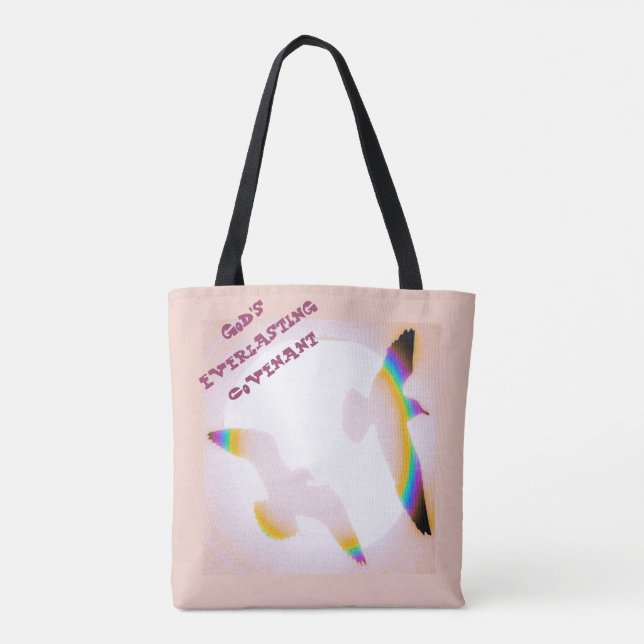Bolsa Tote Lavishly On Rainbow Birds Sun Sky (Verso)