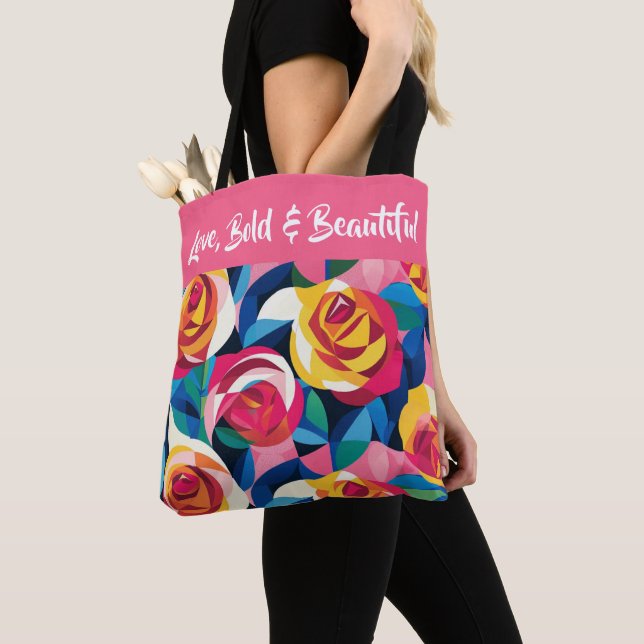 Bolsa Tote Layered Roses of Love - Love Bold & Beautiful (Close Up)
