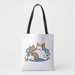 Bolsa Tote Lazer - Design de Gatos Preguiçosos
