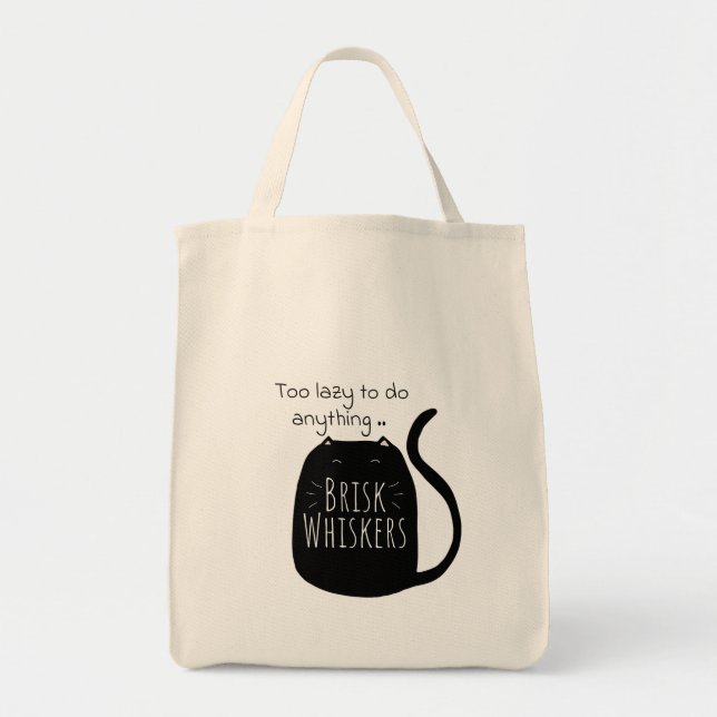 Bolsa Tote  Lazy black cat Tote Bag (Frente)