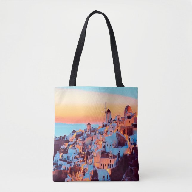 Bolsa Tote ldp SANTORINI - panorama - à noite - (Frente)