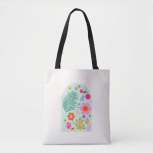 Bolsa Tote Le Jardin 03 Flor Verde-Floral Abstrato