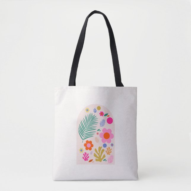 Bolsa Tote Le Jardin 04 Retro Flowers Modern Floral (Frente)
