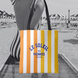 Bolsa Tote Le Soleil Vacances Côte d'Azur Cabana Stripe