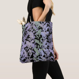 Bolsa Tote Leafy Creeping Vine Drawing Pattern With Pastels