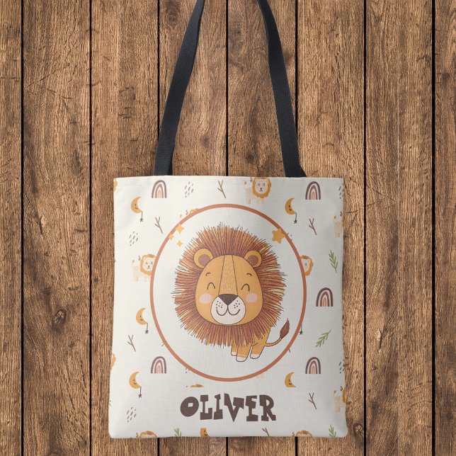 Bolsa Tote Leão Caprichoso Sorridente Fofo (Criador carregado)