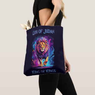 Bolsa Tote Leão de Judah Faith Jesus Presente Cristão