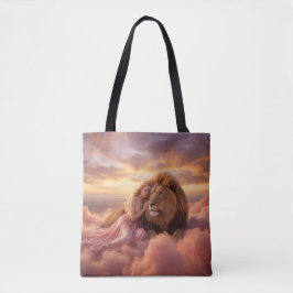 Bolsa Tote Leão Fantasia e Mulher nas Nuvens