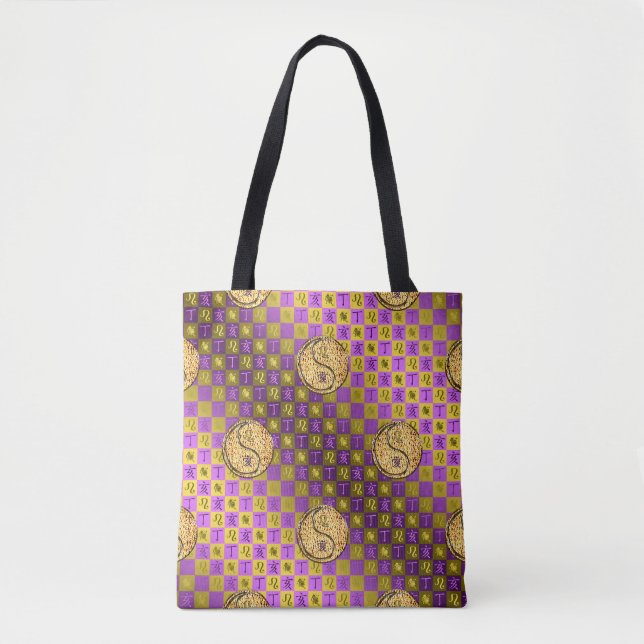 Bolsa Tote Leão & Javali de Fogo (Frente)