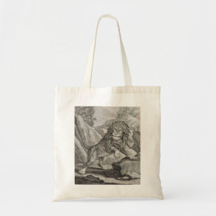 Bolsa Tote Leão macho no Parque Nacional Serengeti, Tanzânia