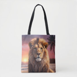 Bolsa Tote Leão na praia