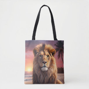 Bolsa Tote Leão na praia