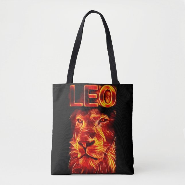 Bolsa Tote Leão Sinal de Fogo Zodiac (Frente)