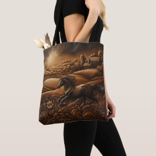 Bolsa Tote Leather Ranking Sunrise
