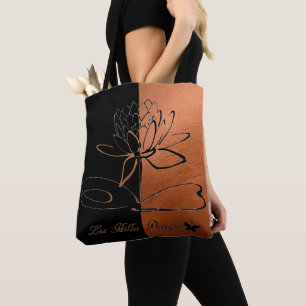 Bolsa Tote Lee Hiller Designs Accents Cobre Preto