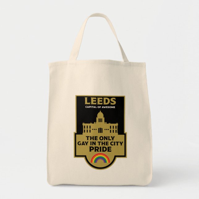 Bolsa Tote Leeds Orgulho gay - Leeds England LGBT - (Frente)