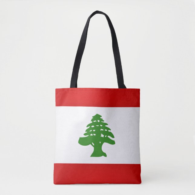 Bolsa Tote Legal bandeira do Líbano (Frente)