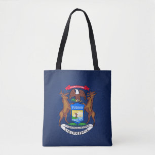 Bolsa Tote Legal Estado De Michigan Flag Fashion