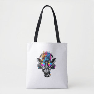 Bolsa Tote Legal Girafa Óculos de sol Fones de ouvido Girafas