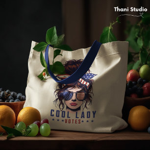 Bolsa Tote Legal Lady Votes Vintage Mensagem Cabelo Eleição