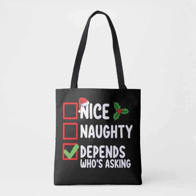 Bolsa Tote Legal Malvado Depende De Quem Pergunta Natal (Frente)