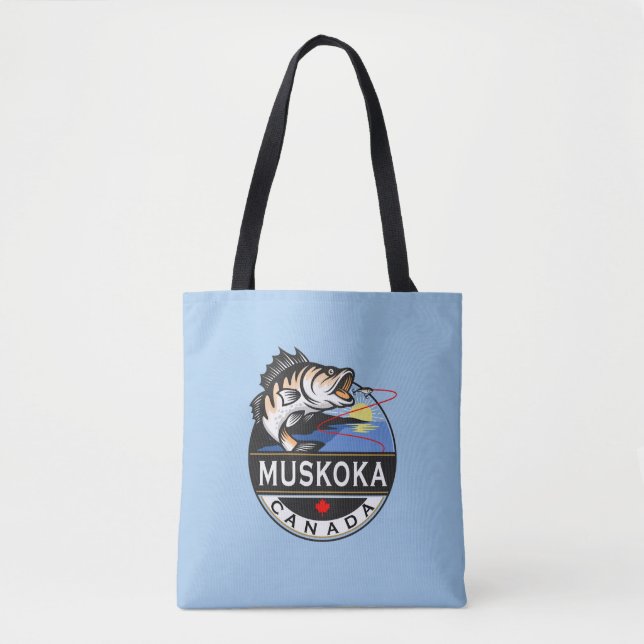 Bolsa Tote Legal Muskoka Canadá pescando no exterior (Frente)