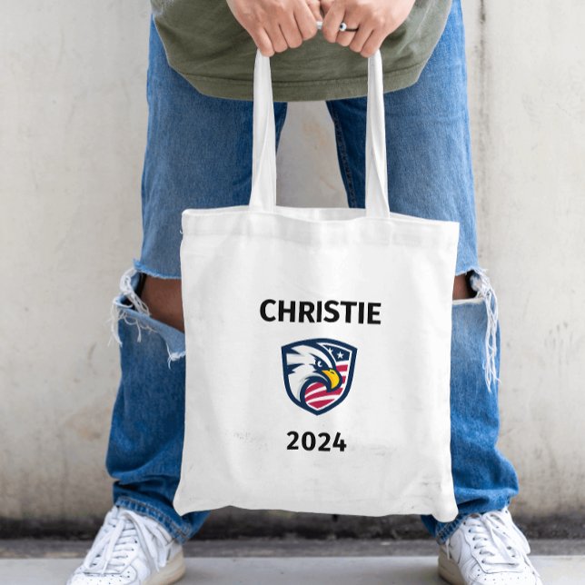 Bolsa Tote Legal Patriótico Chris Christie 2024 Eagle (Criador carregado)
