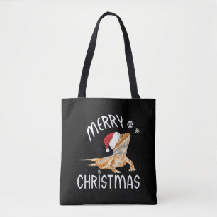 Bolsa Tote Legal réptil Lizard com chapéu de Natal