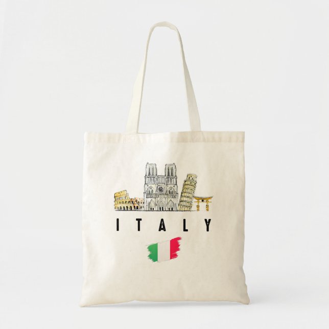 Bolsa Tote Legal Roma Itália Colosseum Souvenir Camisetas grá (Frente)