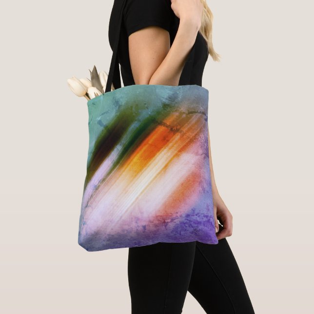 Bolsa Tote Legal Roxo Roxo Azul Laranja Amarelo (Close Up)